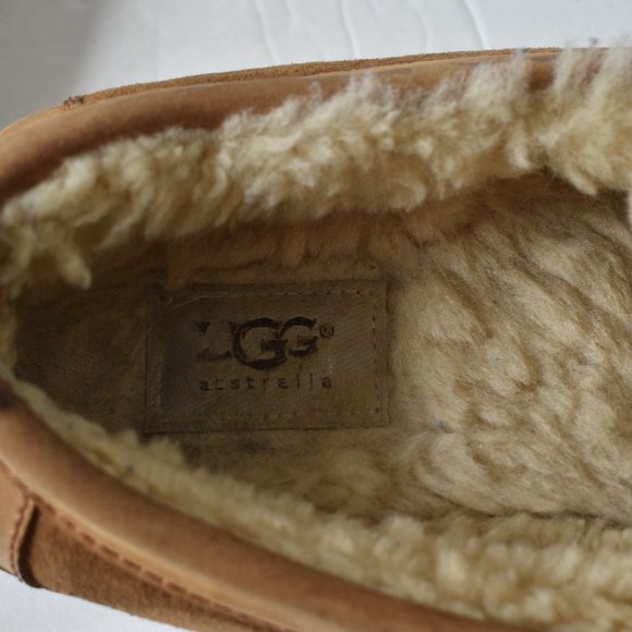 UGG Men's Byron Chestnut Brown Slip On Moccasin's Loafer Slipper Size 10 - Picture 9 of 10